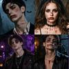 Bloody Makeup Halloween Tattoo Sticker Sweatproof Zombie Cosplay Props  Party Supplies