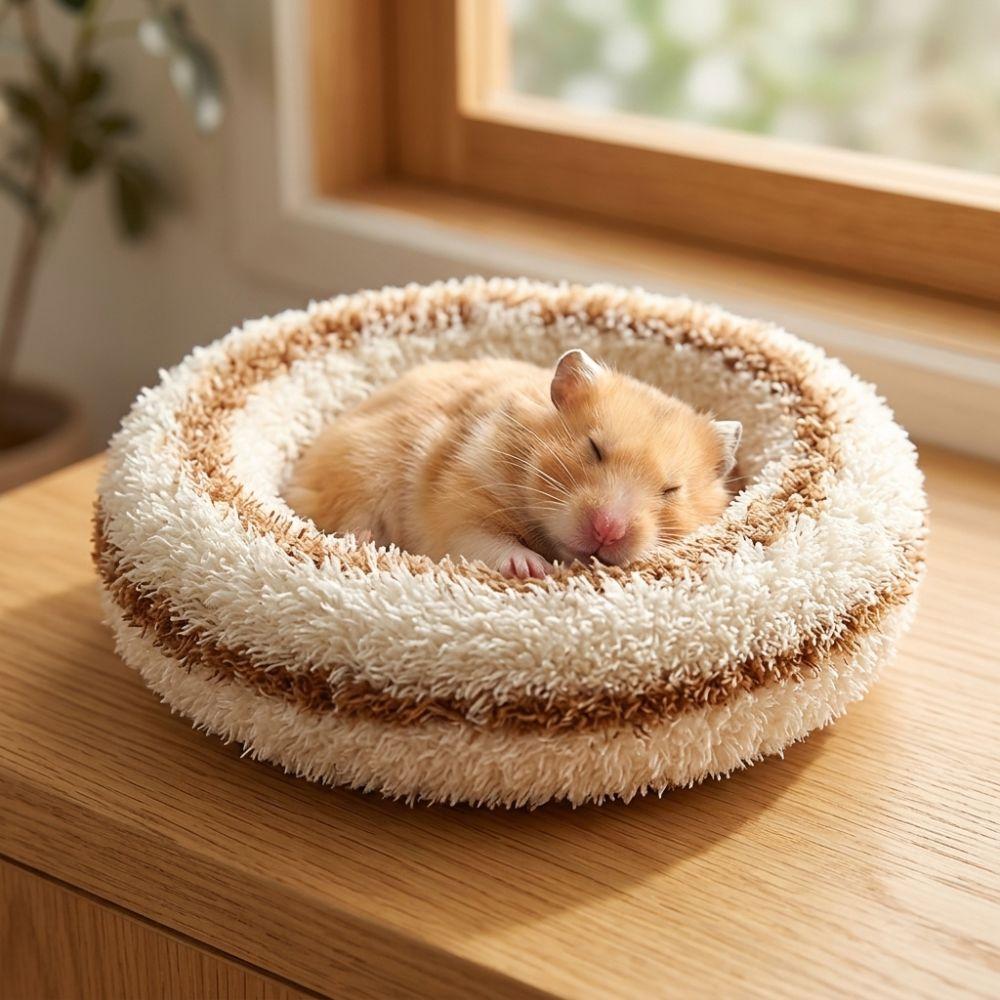 Striped Pattern Small Pet All-Season Mat Soft Touch Bunny Warm Bed Pad Hamster Cage