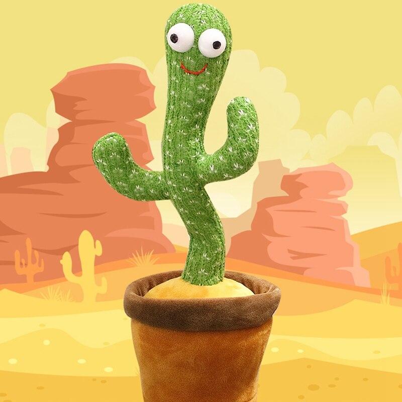 32cm New Style Electronic Dancing Cactus Plush Toys Singing &Dancing Glowing Education Gift Dolls For Baby Kids Room Decoration