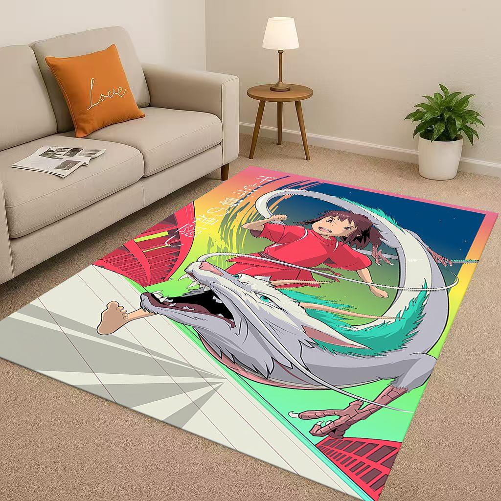 Классический мультфильм Унесенные призраками Лицо без лица Коврик для гостиной Нескользящий Мягкий ковер для спальни Детской комнаты Дивана,Домашний декор Придверный коврик