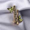 Fashion Retro National Style Bamboo Brooch Soaring Full Diamond Bamboo Brooch Cardigan Jacket Accessories Pin