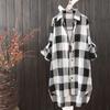Women's Summer Long Cardigan Lightweight Plus Size Plaid Shirt Sun Shirt