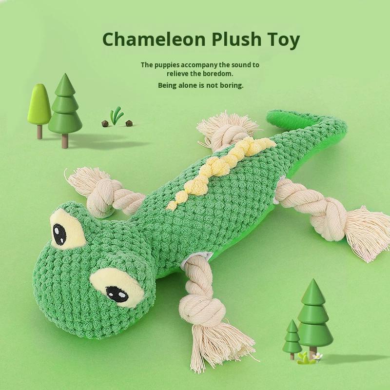 Crocodile Durable Dog Chew Toys Squeaky Interactive Puppy Dog Toys with Crinkle Paper Puppy Chew Toys for Teething