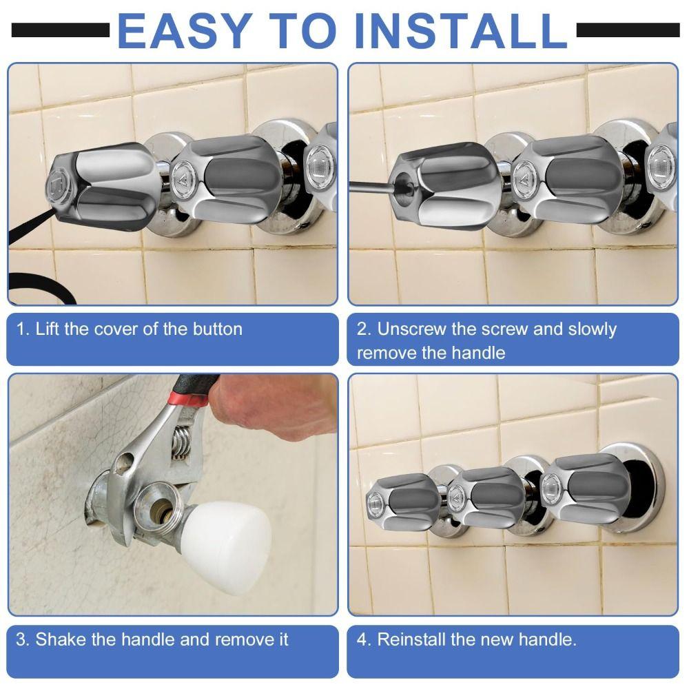 Sturdy Shower Knob Hot Cold Bathroom Faucet Knobs Shower Knobs Faucet Replacement