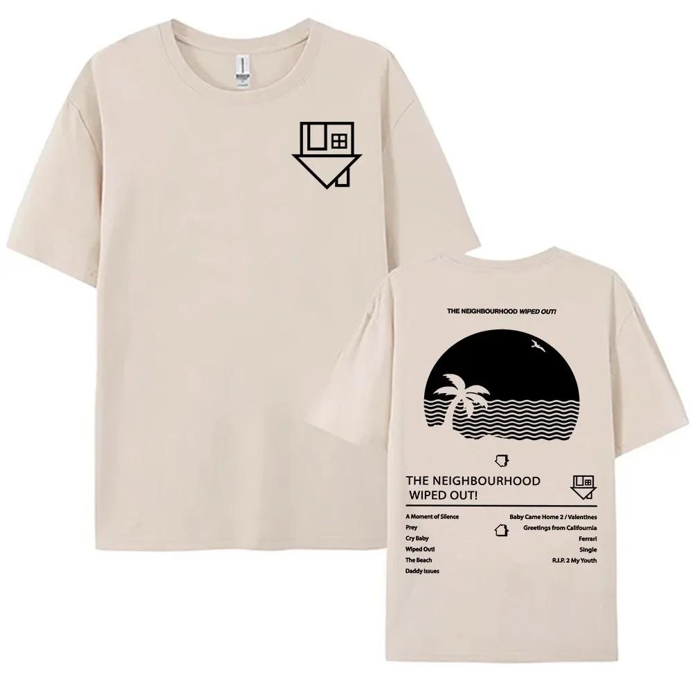 Wiped Out Album Printing Tshirts The Neighbourhood Nbhd Band Tshirt Cotton High Quality Summer Teeshirt Wounisex Unisex Clothes Tee