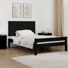 824842 vidaXL Wall-mounted Headboard Black 127.5x3x60 Cm Solid Pine Wood