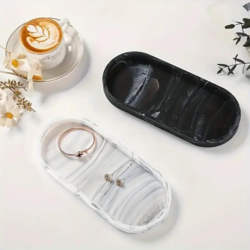 1PC Oval Food-grade Silicone Bathroom Counter Tray 9.84 Inch (approx. 25cm) Flexible Kitchen Soap Tray