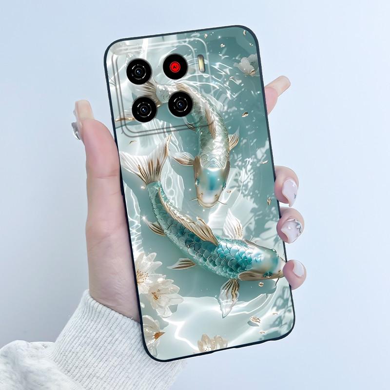 Чехол для ZTE Blade A56 Z2473 Милый Мультяшный Черный Кролик с Сердечком Мягкий Силикон Защитный Чехол для Телефона ZTE Blade Nubia A56 Pro
