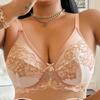 Sexy European and American Push-up Bra with Thin Cups and Underwire Adjustable Underwear Large Size