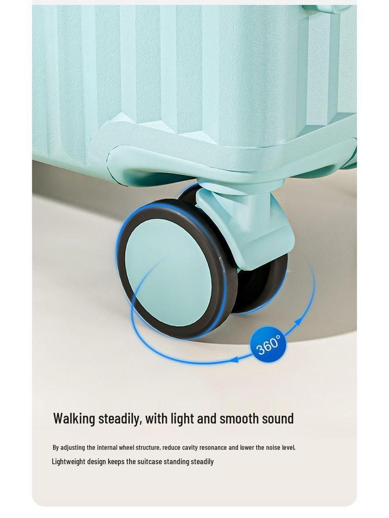 Large Capacity Student Travel Suitcase with Universal Wheels and Combination Lock