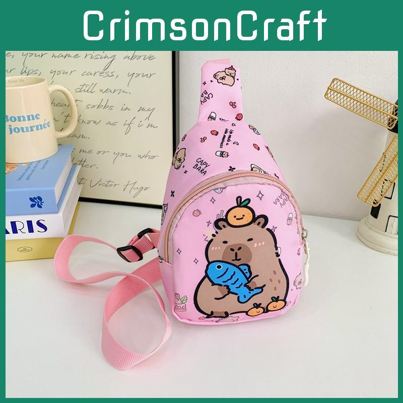 Children Capybara Printed Diagonal Package Polychrome Casual Outdoor Bag Chest