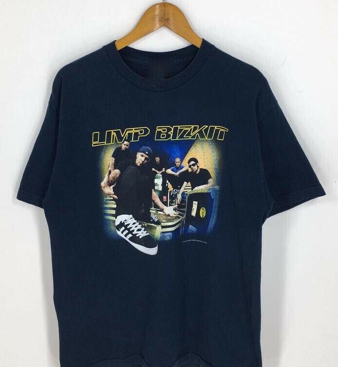 Limp Bizkit Рэп-рок группа Темно-синяя Для фаната S-234XL Унисекс Футболка Классическая рубашка AA1084