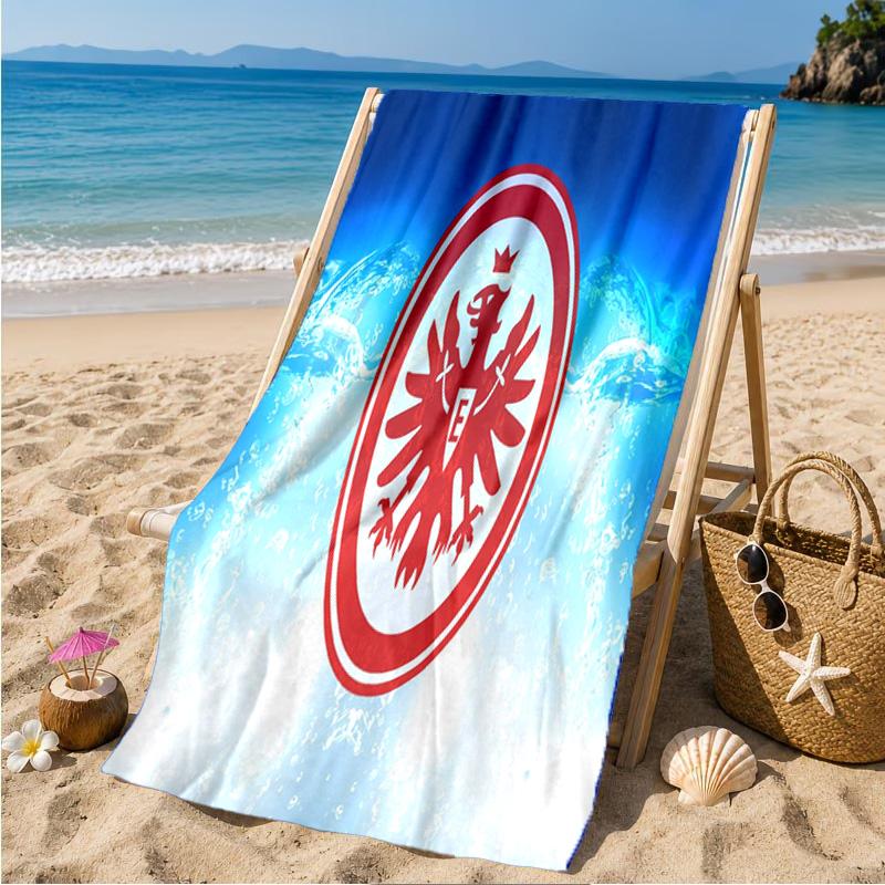 Eintracht FC Crest Beach Towel Microfiber Beach Towel, Lightweight and Quick-Dry, for Summer Travel, Swimming Pool Fan Birthday Gift
