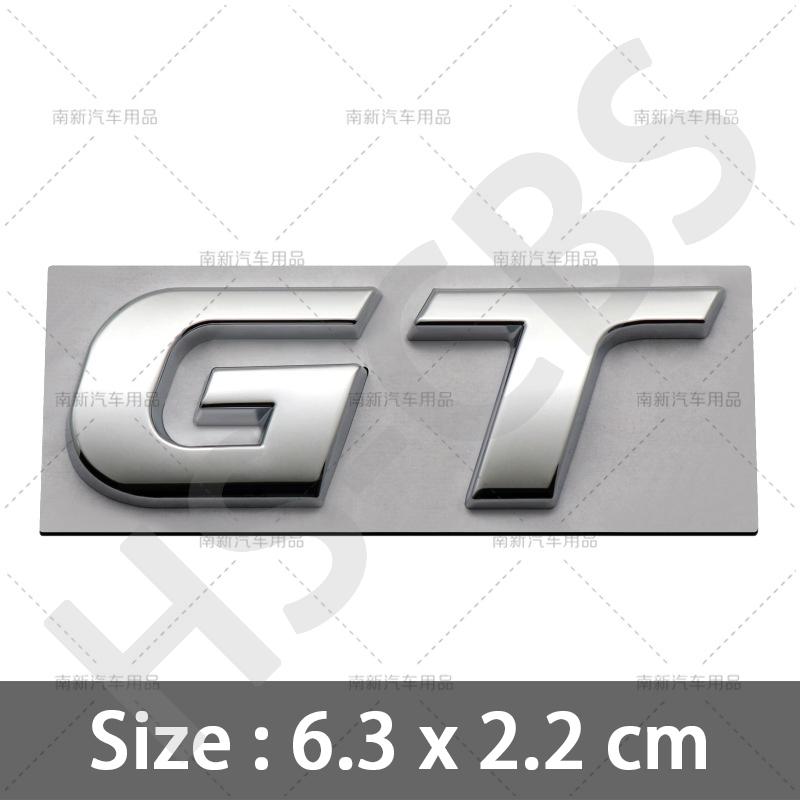 WDC5 1Pcs Metal 3D Car Rear Trunk GT Emblem Logo Auto Door Fender Badge Tailgate ogo GT Car Body Decorative Stickers Accessoires