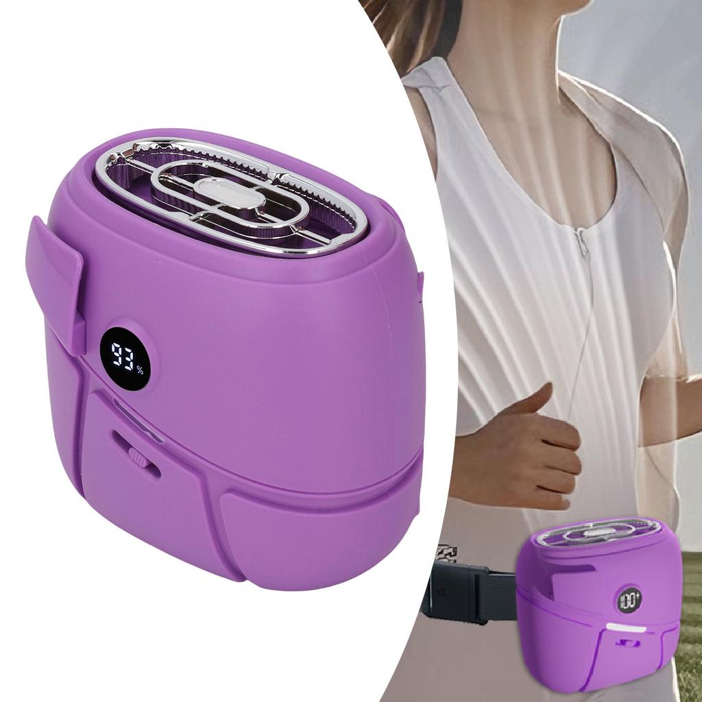 Waist Hanging Fan LED Display Portable Cooling Fan for Outdoor Work 100  s Adjustment   Diffusion Function