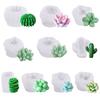 Набор из 9/10 3D силиконовых форм для суккулентов и кактусов для DIY ароматерапии, формы для литья свечей и креативных поделок