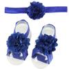 1Pair Infant Pearl Chiffon Barefoot Toddler Foot Flower Beach Sandals