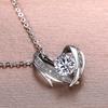 Трендовые женские ожерелья в форме сердца серебряного цвета с кубическим цирконием ААА, стильное женское ожерелье, модные украшения