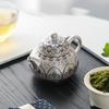 Чайник из эмалированной глазури, серебряный чайник, одинарный чайник для заваривания чая, чайник из чистого серебра 999 пробы для домашнего использования, высококлассный чайный сервиз, чайник Heyun Fengming
