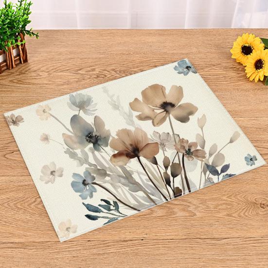 45295 шт. подставка для столовых приборов с принтом и цветочным узором, теплоизоляция, устойчивая к морщинам, защита стола, вечерние, кухня, столовая