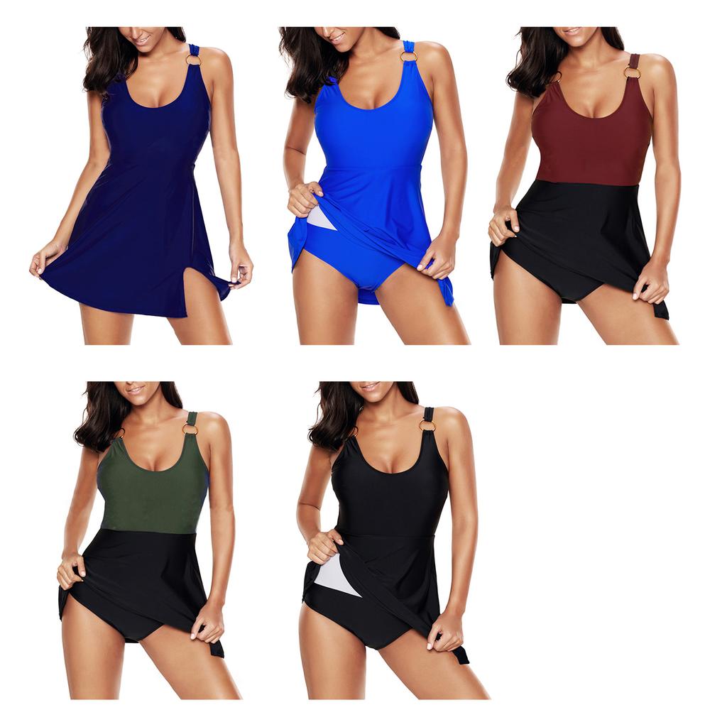 Изысканный купальник, консервативный цельный женский сексуальный тонкий сплошной цветной купальник, закрывающий живот, для бассейна