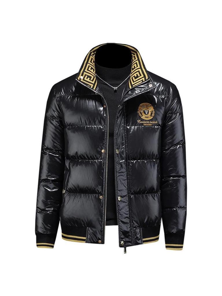 Мужская модная белая пуховая куртка с яркой поверхностью 2025 года - Утепленное и легкое зимнее пальто