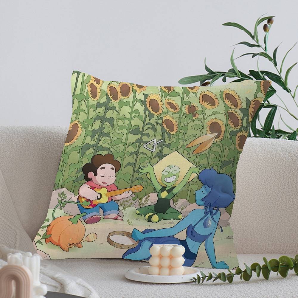 Cartoon Steven Cute Universe Cushion Cover Car Throw Pillow Case For Sofa Car Christmas Gift 40X40Cm 45X45Cm