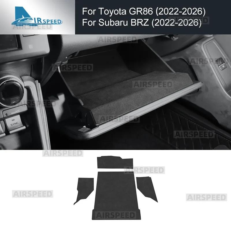 For Subaru ZD8 BRZ Toyota ZN8 GR86 2024 2025 2026 Car Suede Sticker Passenger Storage Cabinet Interior Trim 4PCS