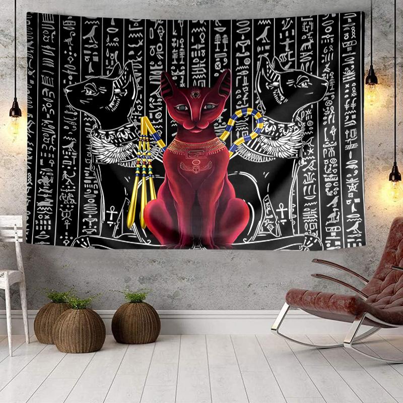 Egyptian Anubis Art Tapestry Room Decoration Wall Hanging for Living Room Bedroom, dormitory, Birthday and Christmas gifts