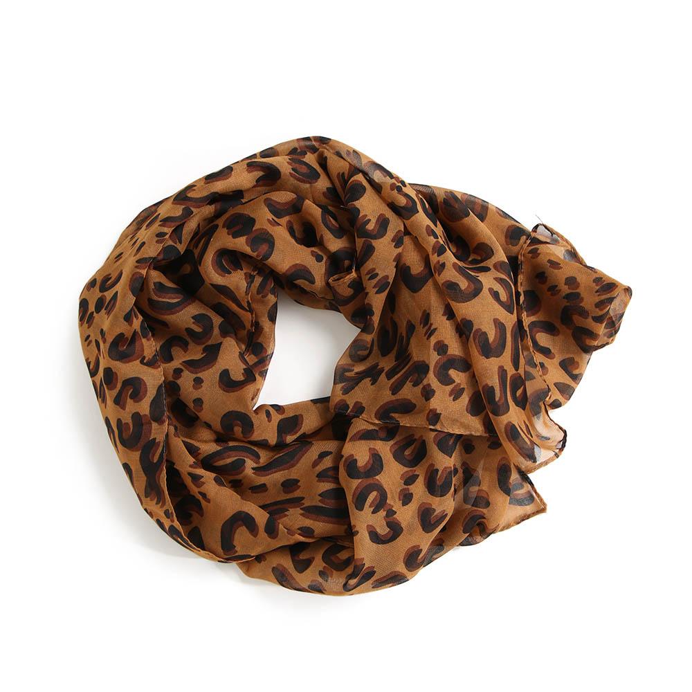 Long Women Fashion Shawl Chiffon Leopard Scarf Wrap