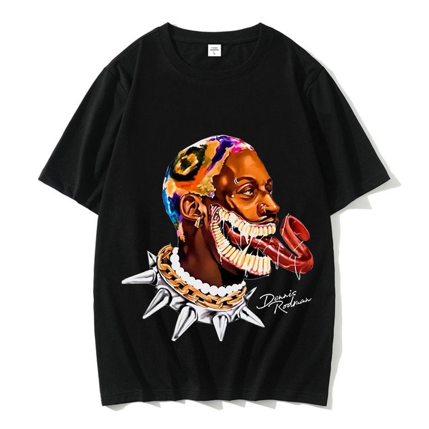 Hot Basketball Boys The Worm Dennis RodUnisex Graphic Tee Shirt Unisexs Hip Hop Fashion Punk Streetwear Male Cotton Oversized T Shirt
