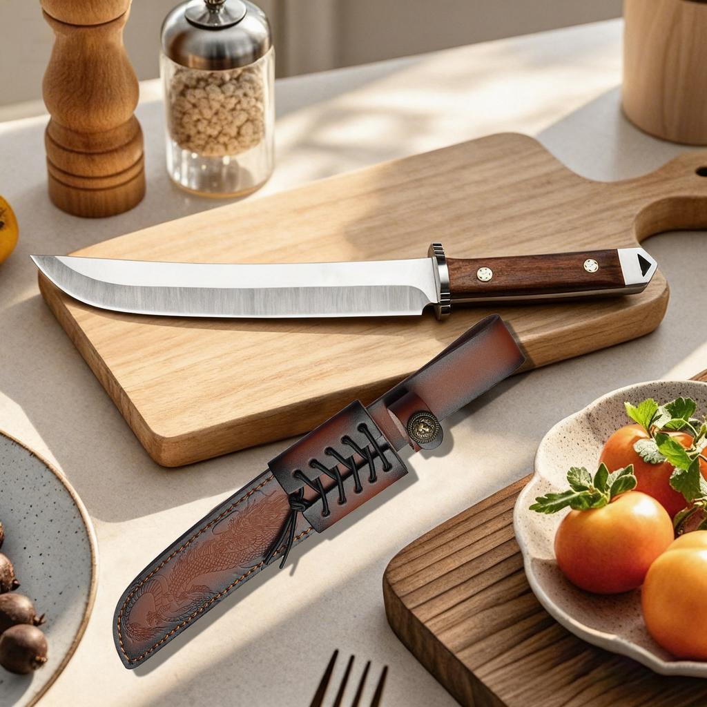 Professional high hardness kitchen knife high-end Japanese style knife with knife cover, kitchen bone chopping and cooking knife