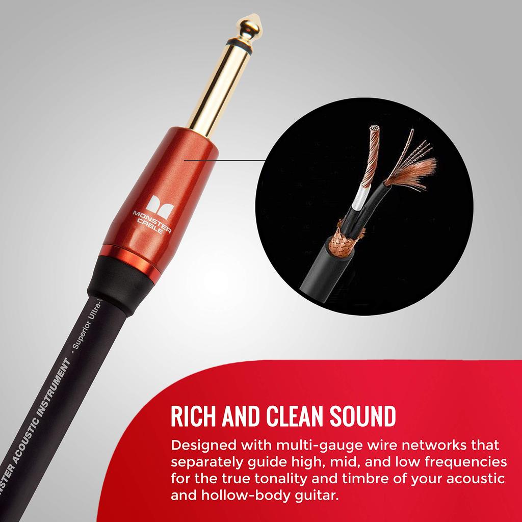 MONSTER CABLE Instrument Cable Acoustic Guitar Cable Length 21ft Direct X Direct Plug M 600558 ACST2-21 []