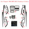 Car-Styling Carbon Fiber Car Interior Center Console Color Change Molding Sticker Decals For Peugeot 308 2007-2013