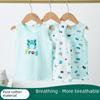 Children's Summer Cartoon Print Cotton Vest - Sleeveless A-Type Top for Boys and Girls