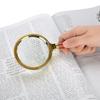 Plastic Gold Plated Frame Handheld Magnifier Portable Loupe  Newspaper Reading