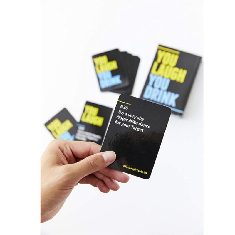 Настольная игра «Ты смеешься, ты пьешь» Игра для семейного сбора Карточная игра Вечеринка Казуальная игра