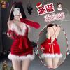 Сексуальное зимнее плюшевое рождественское униформенное искушение, сексуальное горячее платье-сарафан с U-образным вырезом на Рождество