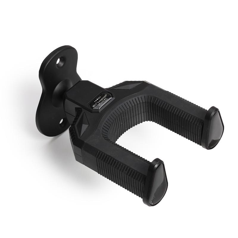 Wall-Mounted Self-Locking Wooden Guitar Hanger for Electric and Acoustic Guitars
