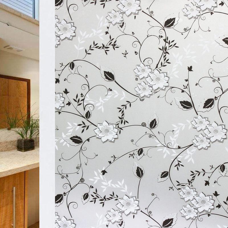 45x200 см пленка для окон витражная пленка матовая конфиденциальная оконные наклейки статическое прилипание самоклеящиеся наклейки для окон