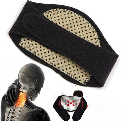 1шт согревающий массажер для защиты шеи спонтанный пояс (цвет: черный)