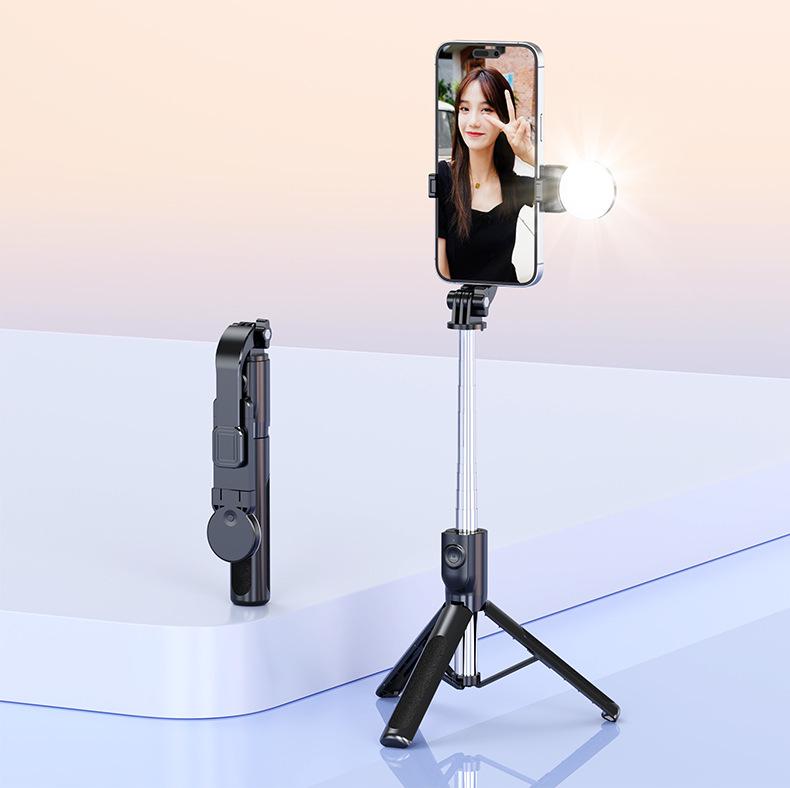 Wireless Bluetooth Selfie Stick with Tripod Stand - Portable Handheld & Floor-Standing for Travel