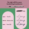 Lamy ballpoint ergonomic Medium Lightweight aluminum Includes refill M16 Al-Star (Autumn Pink) pen. Transparent, grip. nib. body. high-capacity