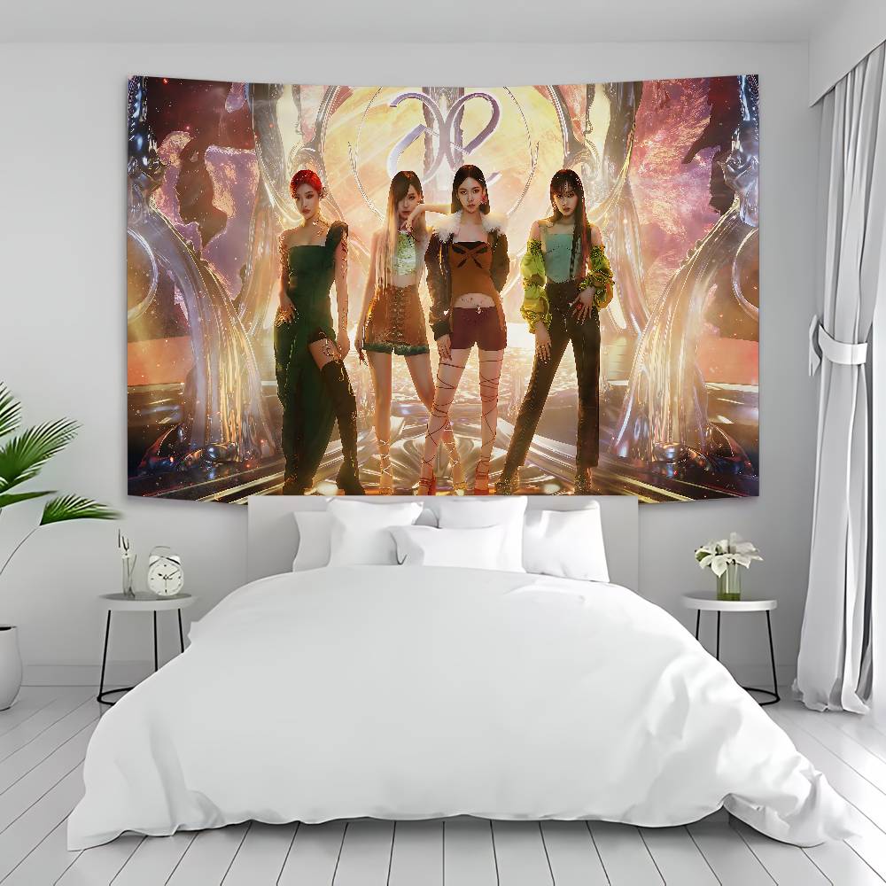 Korean Kpop Group AAespas Printed Large Wall Tapestry Art Science Fiction Room Home Decor Decor Blanket