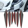 4/6pcs Universal Fit Car Front Bumper Lip Diffuser Splitter Fins Body Spoiler Canards Chin Car Tuning Canard Carbon Fiber