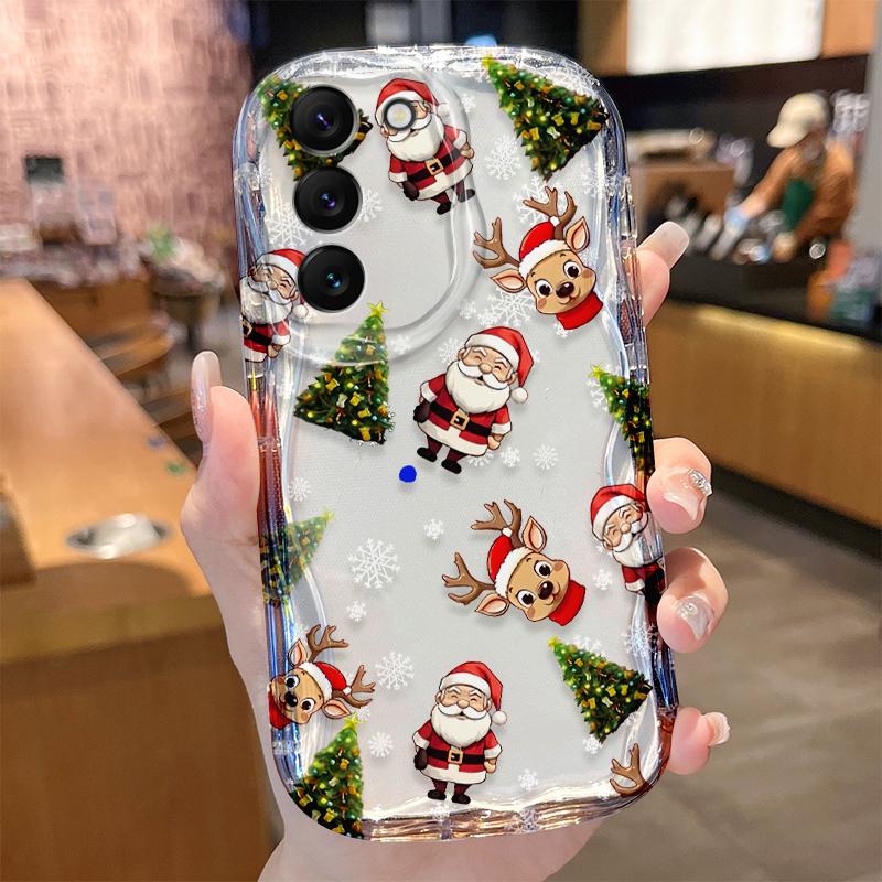 Чехол на телефон 'Санта Клаус' для Samsung Galaxy A50 A35 A34 A33 A32 A24 A23 A22 A13 A12 M55 M54 M35 M14 Защитная накладка