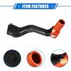 Motorcycle Gear Shifter Lever, Pedal Shift Lever Arm Universal for Motorcycle Folding Aluminum Alloy Orange Black