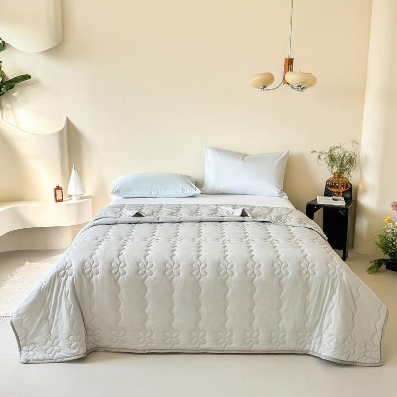 Новое летнее одеяло из прохладного шелка, Летнее прохладное одеяло, Одеяло для кондиционера, Однотонное, Простой японский стиль