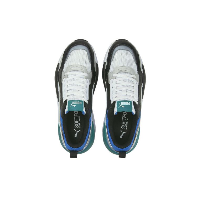 Puma X-Ray 2 Square Black Grey Unisex Sneakers White Blue Para 373108-28