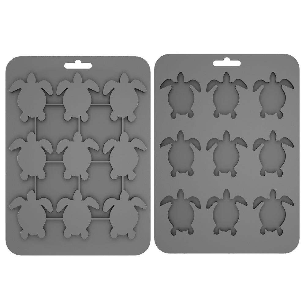 Home Silicone Ice Grid Creative Turtle Animal Ice Mold Multifunctional DIY Chocolate Biscuit Baking Mold Kitchen Accessories